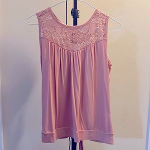 M girls tank top. Light pink with button back